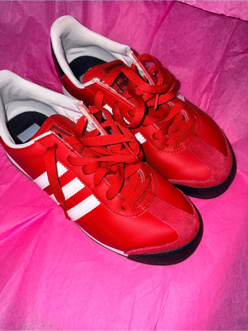 adidas Kids Red and White Classic Sneakers